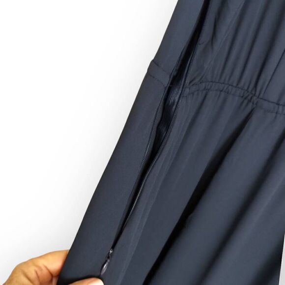 Love X Design Womens Maxi Sz 2X Navy VNeck Flutter Sleeve Chiffon Plus Formal - Picture 6 of 13